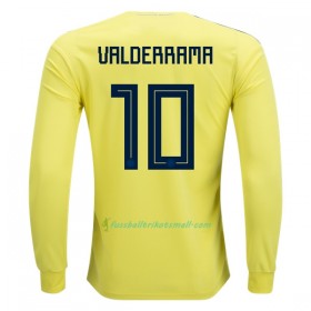 Fußballtrikots Kolumbien Valderrama 10 WM 2018 Langarm Heimtrikotsatz kaufen